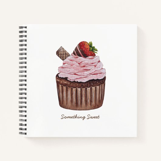 Carnet Coupe De Fraise Cute À L'Aquarelle (Devant)