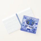 Carnet Coupe et fleurs de porcelaine bleue (Intérieur)