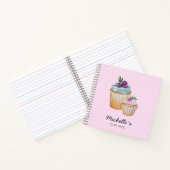 Carnet Coupe Gâteaux Et Fruits Aquarelle Personnalisée (Intérieur)