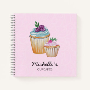 Carnet Coupe Gâteaux Et Fruits Aquarelle Personnalisée