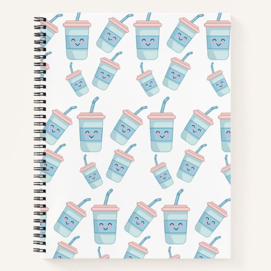 Carnet Coupe Kawaii de boissons (Devant)