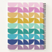 Carnet Coupe personnalisée Coloré Monogramme géométrique  (Dos)