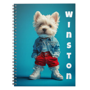 Carnet Coupe Westie stylish en Denim et Basket