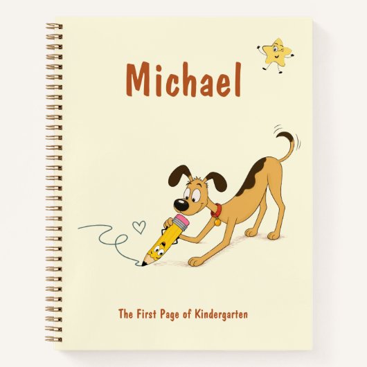 Carnet Couper le chien avec un crayon (Devant)