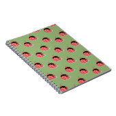 Carnet Coupes de crème glacée rose sur vert (Côté Droit)