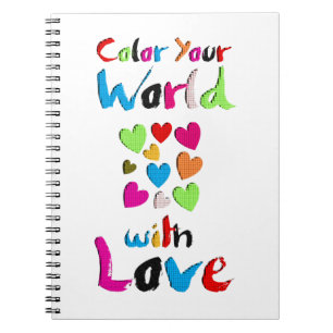 Carnet Coupez votre monde avec amour - Design cardiaque d