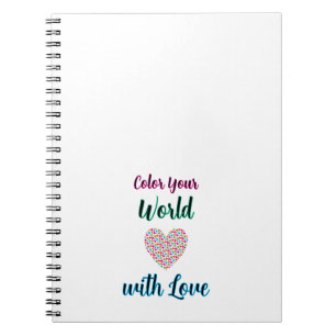 Carnet Coupez votre monde avec amour - Design cardiaque d