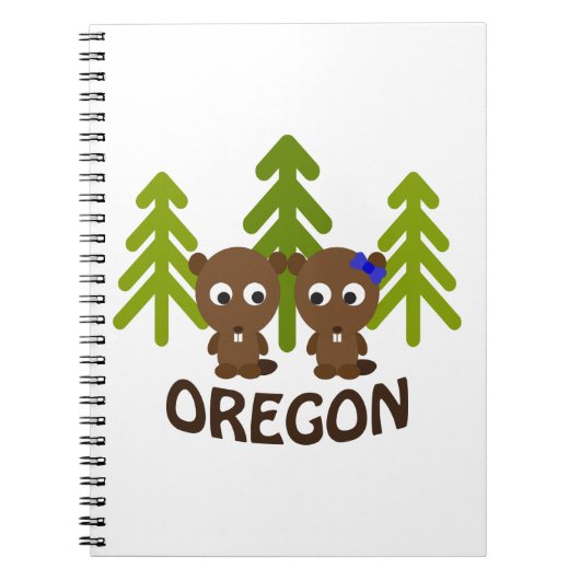 Carnet Couple castor mignon Oregon (Devant)