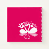 Carnet Couple Cygne Silhouette Reflet dans l'Eau (Dos)