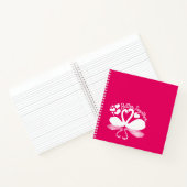 Carnet Couple Cygne Silhouette Reflet dans l'Eau (Intérieur)