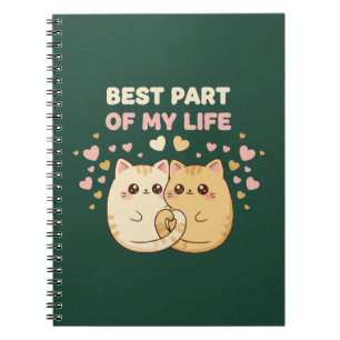 Carnet Couple de chat mignon Kawaii amoureux Meilleure