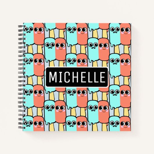 Carnet Couple de crème glacée personnalisée (Devant)