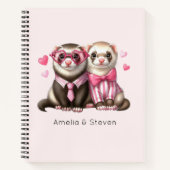 Carnet Couple de loutres mignonnes amoureuses (Devant)