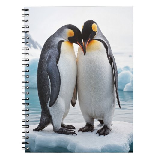 Carnet Couple de manchots sur un iceberg (Devant)