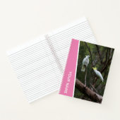 Carnet Couple de perroquets australiens cacatoès, rose (Intérieur)