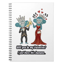 Carnet Couple de singes drôles pour la Saint-Valentin