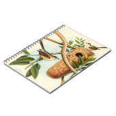 Carnet Couple d'oiseaux sur un nid perché sur une branche (Côté gauche)