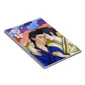 Carnet Couple Gay Dans Le Style De L'Art Japonais Ukiyo-e (Côté Droit)