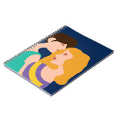 Carnet Couple lesbien belles femmes en amour dessin (Côté gauche)