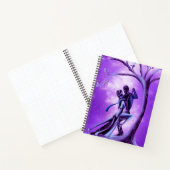 Carnet Couple romantique Dansant le Tango violet (Intérieur)