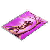 Carnet Couple romantique dansant Tango rose Jaune (Côté gauche)