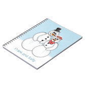 Carnet Couple Snowman personnalisable (Côté gauche)