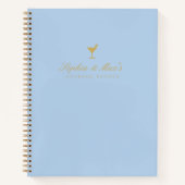 Carnet Couples Bleus Classique Cocktail Blank Recette (Devant)