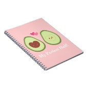Carnet Couples mignons d'avocat dans l'amour, ma moitié (Côté Droit)