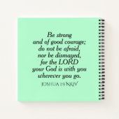 Carnet Courage vert clair Bible Verset Nom personnalisé S (Dos)