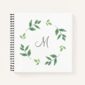 Carnet Courbe de Feuille d'aquarelle simple (Devant)