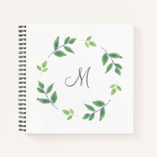 Carnet Courbe de Feuille d'aquarelle simple