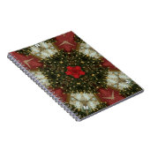 Carnet Courbe de Noël Rouge Vert or avec étoile rouge (Côté Droit)