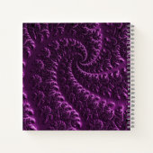 Carnet courbe d'hélice fractale violette 3d Mandelbrot (Dos)