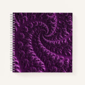Carnet courbe d'hélice fractale violette 3d Mandelbrot (Devant)