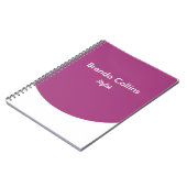 Carnet Courbe violette et blanc (Côté gauche)