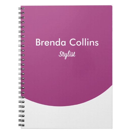 Carnet Courbe violette et blanc (Devant)