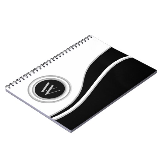 Carnet Courbes modernes Classic Monogramme (Côté gauche)