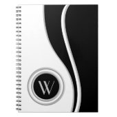 Carnet Courbes modernes Classic Monogramme (Devant)