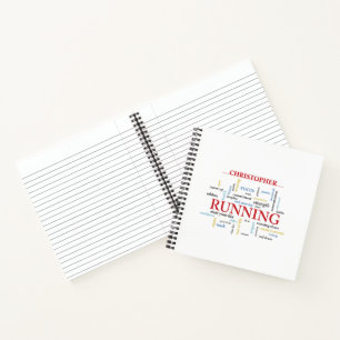 Carnet Coureur avec mots Personnalisé