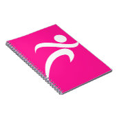 Carnet Coureur rose chaud ; coureur (Côté Droit)