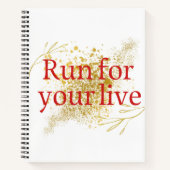 Carnet "Courez pour votre vie - Citation motivationnelle (Devant)