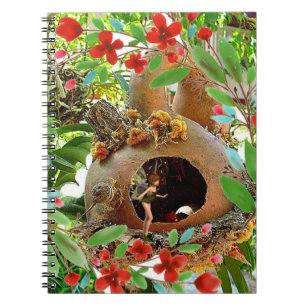 Carnet Courge aux Fleurs Rouges et Fée
