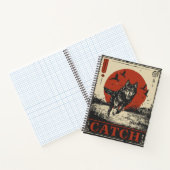 Carnet Courir le loup avec le soleil rouge | Puissance an (Intérieur)