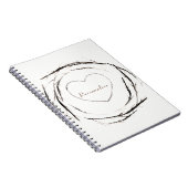 Carnet Couronne de brindilles et branches rustiques Journ (Côté Droit)