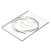 Carnet Couronne de brindilles et de branches rustiques Jo (Côté gauche)