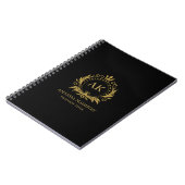 Carnet Couronne de monogramme de luxe en or   (Côté gauche)