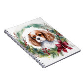 Carnet Couronne de Noël Cavalier King festive Pup  (Côté Droit)