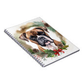 Carnet Couronne de Noël festive de Boxer (Côté Droit)