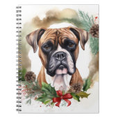 Carnet Couronne de Noël festive de Boxer (Devant)