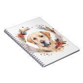 Carnet Couronne de Noël festive du Labrador (Côté Droit)